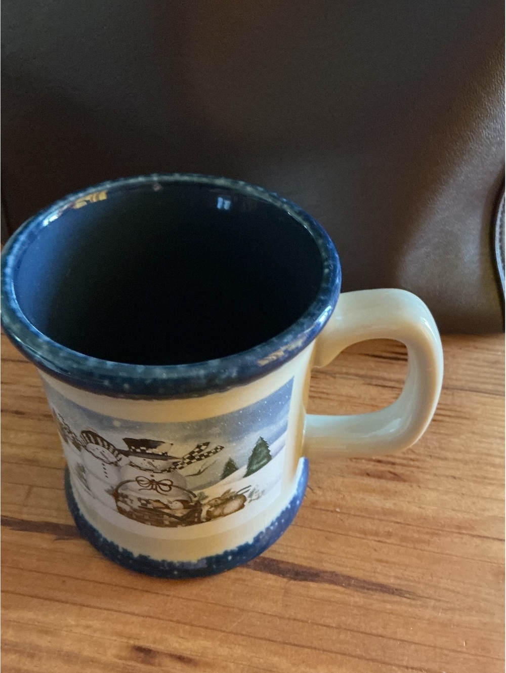 Crazy Mountain Winter Snowman Ceramic Coffee Mug